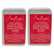 Fruit Fusion Coconut Water Energizing Shea Butter Soap by Shea Moisture for Unisex - 8 oz Bar Soap - Pack of 2