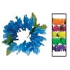 Club Pack of 12 Blue and Green Tropical Island Flowers Luau Party Headbands Costume Accessory 20"