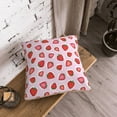 thumbnail image 5 of KLL Hand Drawn Strawberry Decorative Throw Pillow Covers Velvet Soft for Couch Sofa Bedroom Living Room Outdoor (No pillow core)- 20"x20", 5 of 5