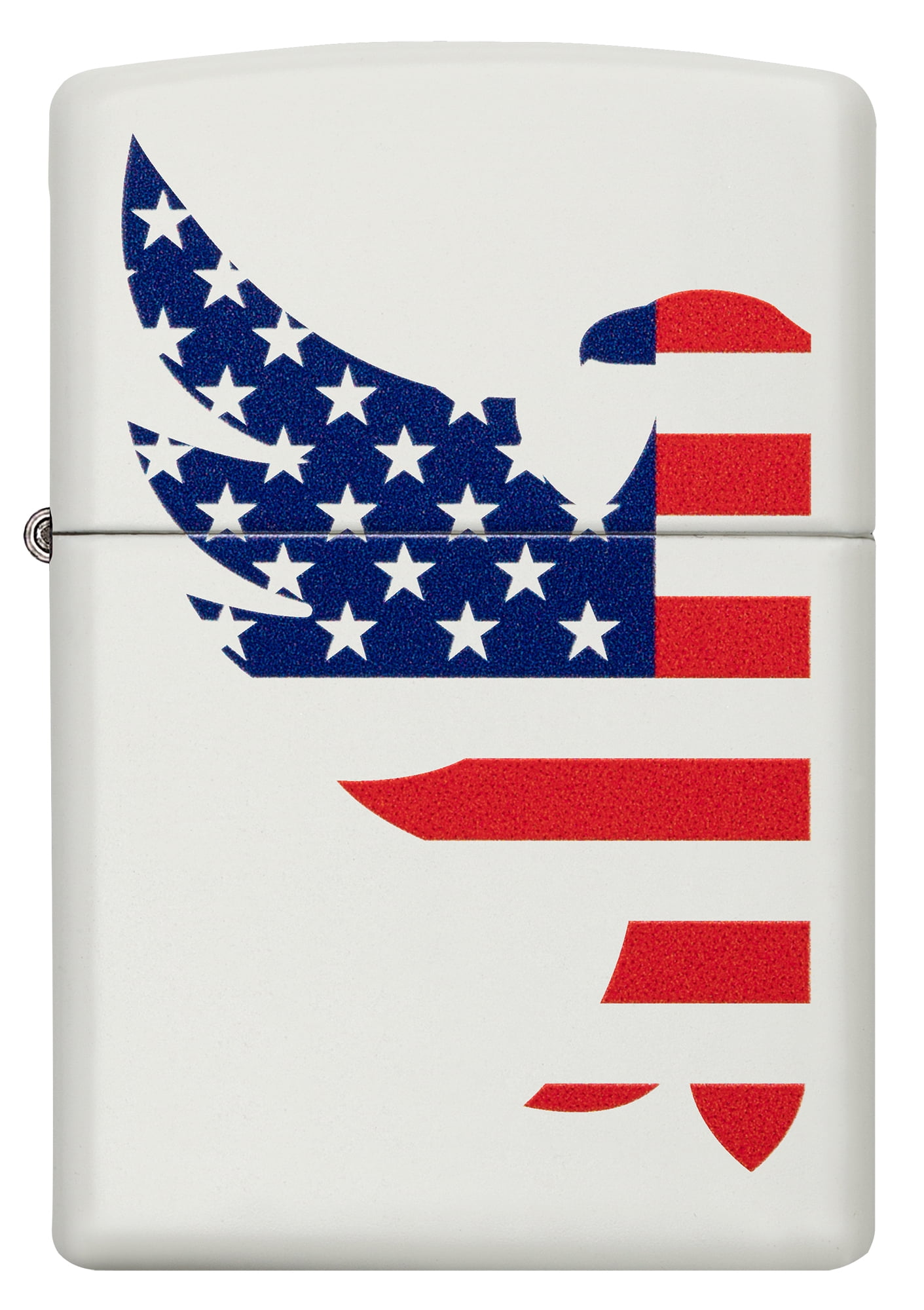 Zippo White Matte Eagle Flag Windproof Pocket Lighter