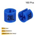 thumbnail image 3 of Unique Bargains Clothes Hanger Markers Tags, Fit 3.5mm Rod Garment Hanger Clips 2XL Blue, 3 of 7
