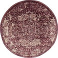thumbnail image 2 of Unique Loom Adjani Isabella Rug Purple/Ivory 3' 3" Round Textured Medallion Traditional Perfect For Dining Room Entryway Bed Room, 2 of 2