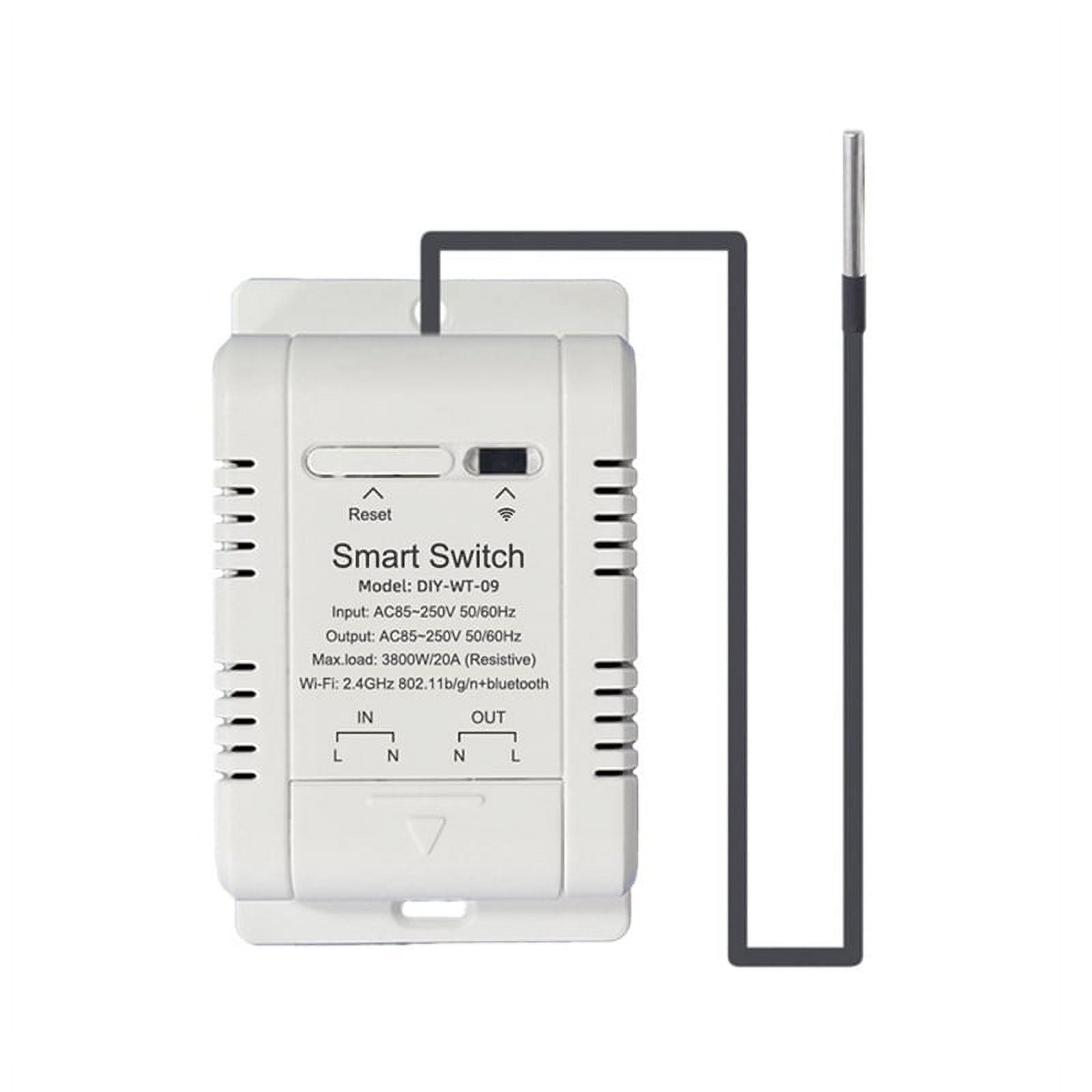Smart Temperature Switch WIFI 20A with Temperature Sensor Real-Time Temperature Monitoring for Fish Tank Room