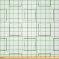 thumbnail image 2 of Ambesonne Minimalist Fabric by the Yard Microfiber, Curved Squares Motifs, 2 Yards, White Dust, 2 of 2