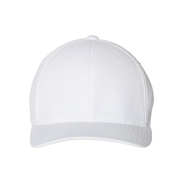 - L/XL 3D & Jersey Dry Cap - WHITE Flexfit Cool Hexagon