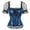Light Blue, variant on Corset Gothic Punk Bustier Women Off Shoulder Gold XS