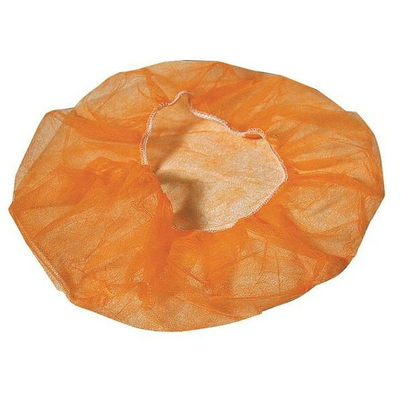 Cellucap Bouffant Cap, Polypropylene, 24 in Dia., Orange, L, 1000 PK BIX4HSOR