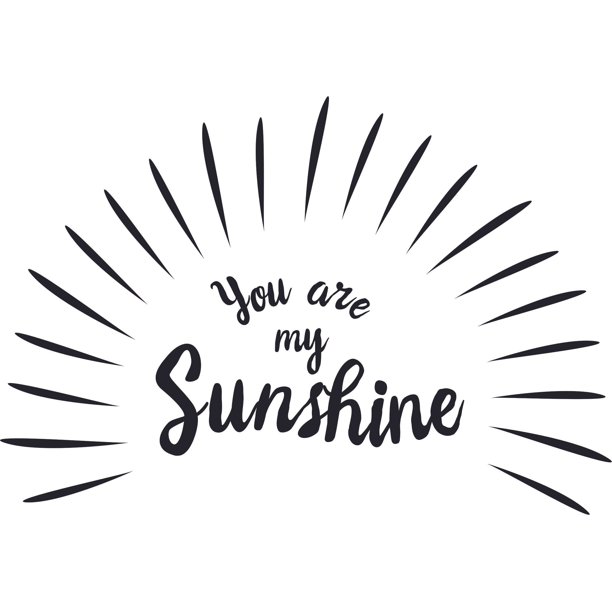 Sunshine Quotes For Kids You Are My Sunshine Love Quotes Lettering Wall Sticker Art Design Decal For  Girls Boys Kids Room Bedroom Nursery Kindergarten House Fun Home Decor  Stickers Wall Art Vinyl Decoration (20X40 Inch) -