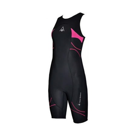 Triathlon Speedsuit - Aqua Sphere Energize Triathlon Womens Speedsuit Swimsuit, Black/Pink, Size 38
