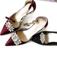 thumbnail image 5 of Sandalias removibles, tacones altos, accesorios, zapatos de aleación con diamantes de imitación, hebilla de zapato con flores, accesorios superiores, decoraciones versátiles para los dedos del pie, 5 of 5