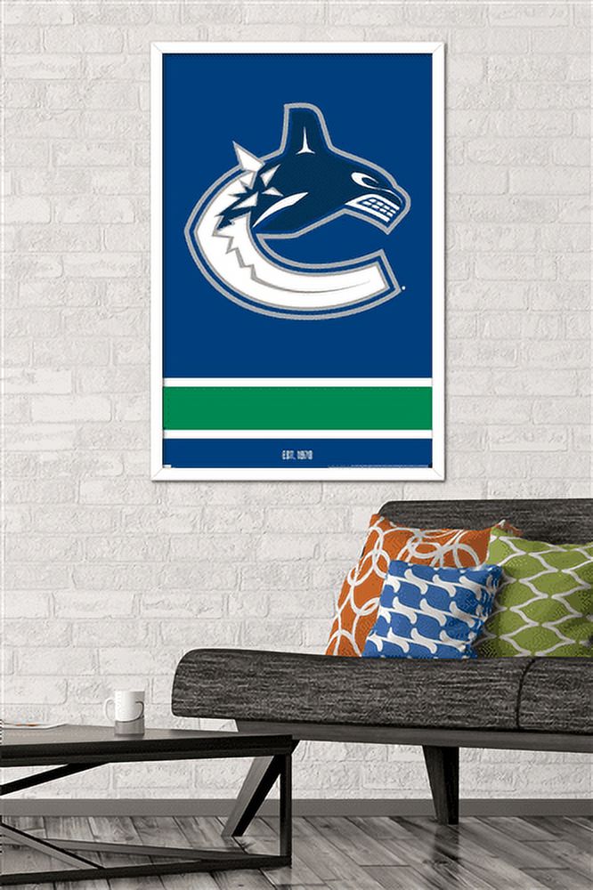 NHL Vancouver Canucks - Logo 21 Wall Poster, 22.375" x 34", Framed