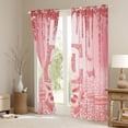 thumbnail image 3 of Manfei Letter Monogrammed E Black Out Curtains for Kids Children Girls,Dreamy Princess Curtains Pack of 2 (42x63 Each),Cute Butterfly Bowknot Bedroom Curtains,Bling Glitter Bedroom Decor, 3 of 6