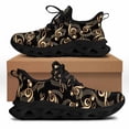thumbnail image 1 of Zapatillas Doginthehole para hombre, diseño de notas musicales, informales, para caminar, de malla transpirable, con plataforma, 1 of 6