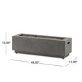 thumbnail image 3 of Reign Metal Outdoor 50,000 BTU Rectangular Fire Pit (No Tank Holder), Concrete Finish, 3 of 8