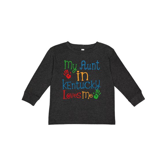 Inktastic My Aunt in Kentucky Loves Me Boys or Girls Long Sleeve Toddler T-Shirt