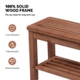 thumbnail image 5 of Ktaxon 40in Wooden Storage Bench with Shoe Rack, Solid Fir Wood Slatted Seat Bench for Entryway Living Room, Brown, 5 of 9