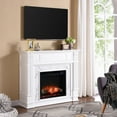 thumbnail image 3 of SEI Furniture Highgate Touch Screen Wood Electric Media Fireplace in White, 3 of 3