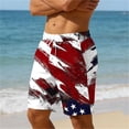 thumbnail image 4 of Stamzod Men's Swim Trunks Bathing Suit 4Th Of July Beach Board Shorts Swimsuit with Elastic Waist Drawstring Wine S, 4 of 6