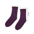 thumbnail image 3 of Luxtrada Women Men Slipper Socks with Grips Non Slip Soft Cozy Fuzzy Fleece Lined Socks for Cold Winter (Black), 3 of 8