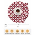 thumbnail image 6 of 15 Inch Round Placemats Set of 6, Red Geometric Non Slip Heat Insulation PP Table Mats, Vintage Rhombus Circle Texture Washable Place Mats for Kitchen Dining Party Table Decor, 6 of 7