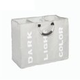 thumbnail image 4 of 3 Sections Laundry Hamper Waterproof Laundry Bag With Handle Foldable Basket, 4 of 4