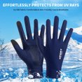 thumbnail image 2 of Summer UV Protection Gloves, Two-Fingerless Non-Slip Gloves for Men Women Breathable Gloves for Driving Cycling Riding Climbing Golfing Workout (Grey, L), 2 of 8