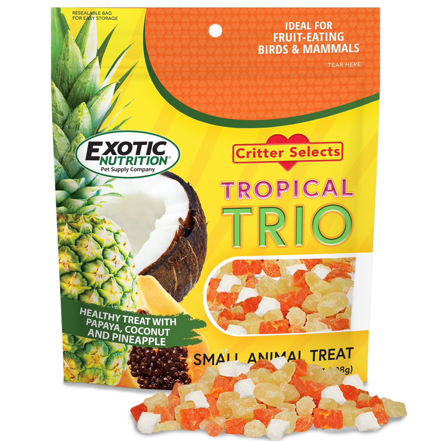 Exotic Nutrition Tropical Trio Dried Fruit Small Pet Treat