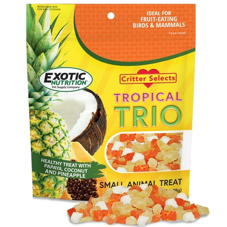 UPC: 0810012541404 | Exotic Nutrition Tropical Trio Dried Fruit Small Pet Treat