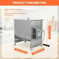 thumbnail image 6 of Hakka 30L/60lb Capacity Stainless Steel Manual Meat Mixer, Fixed Tank Sausage Blender, 6 of 7