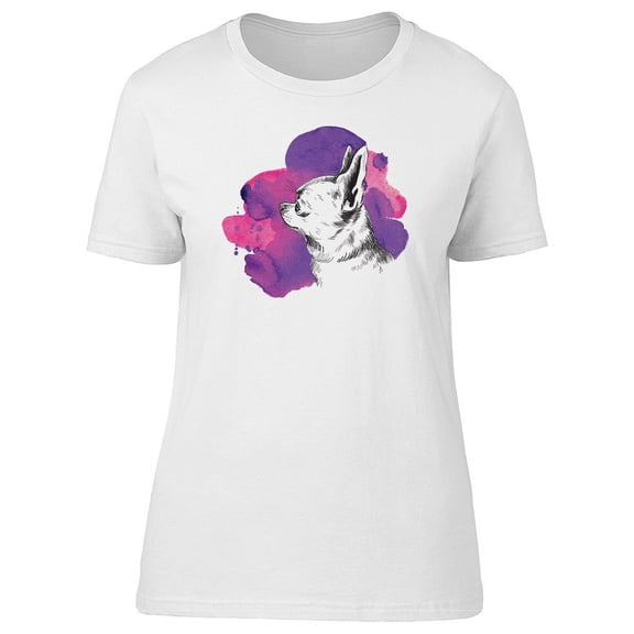 Watercolor Chihuahua Head Sketch Tee Women's -Image by Shutterstock