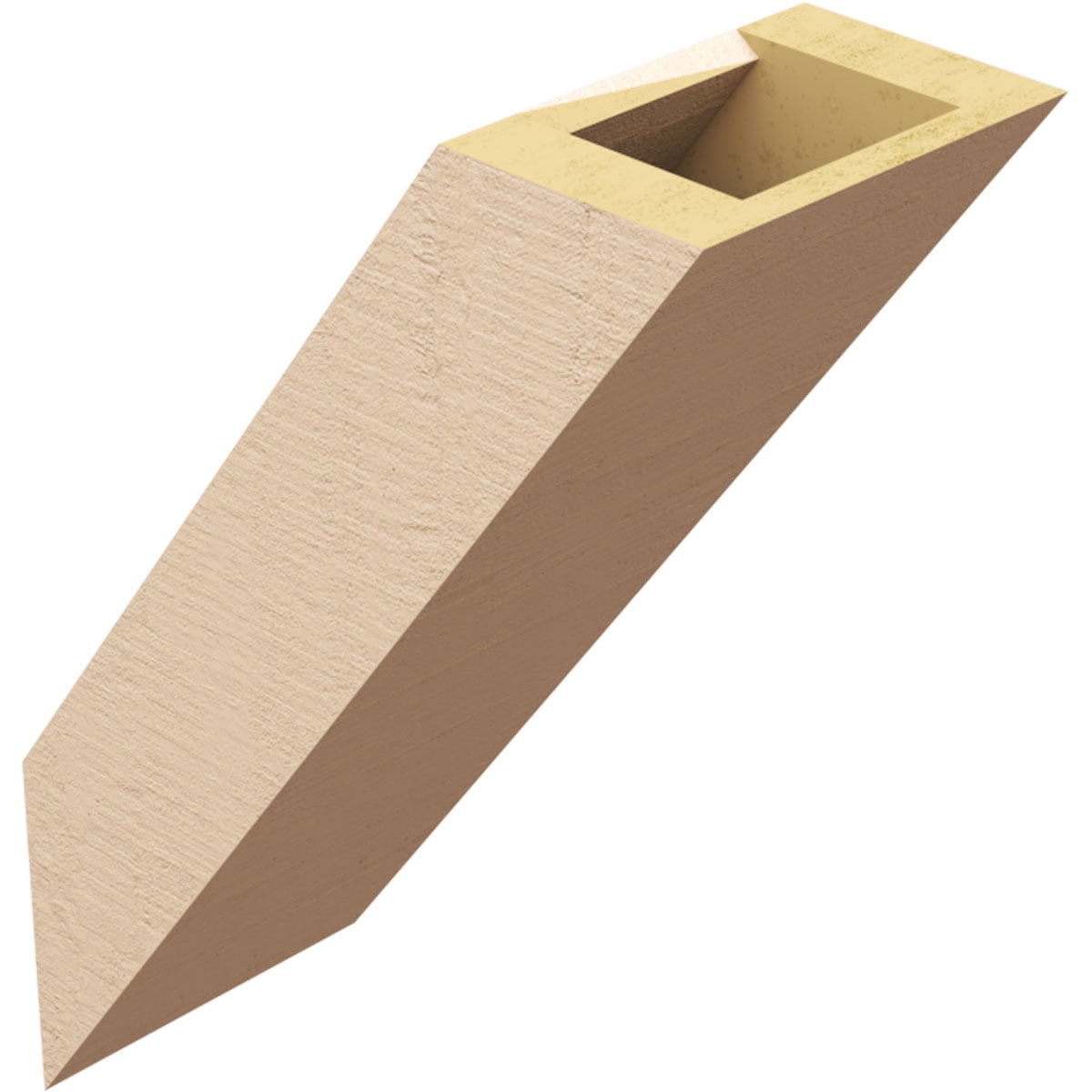 Ekena Millwork 5"W x 10"D x 14"H Traditional Rough Cedar Woodgrain TimberThane Knee Brace, Primed