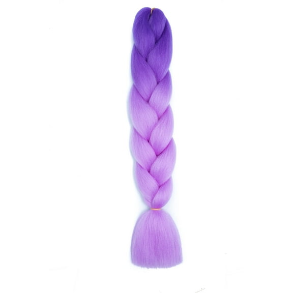 XmhyTop 6-Pack 100g Each 24-Inch Premium Heat-Resistant Synthetic Braiding Hair, Versatile for Twist & Crochet Braids, Women's Hair Extensions，Purple to Light Purple
