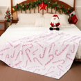 thumbnail image 6 of 50 x 60 Inches Pink Candy Cane Christmas Throw Blanket Cute Soft Warm Lightweight Blanket for Sofa Bed Gift Decor, 6 of 7