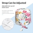 thumbnail image 4 of Kdxio Colorful Flowers Pattern Turban Hat for Women Men Comfortable Adjustable Cleaning Working Cap with Sweatband, 4 of 8