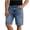 Light Blue, variant on Mens Bermuda Denim Shorts Lightweight Mid Rise Straight Leg Casual Slim Fit Jeans Shorts Stretch Streetwear