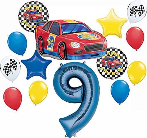 Racing Decorations Party Pack Bundle Pennant Flags Balloons Table cover Nascar 