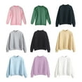 thumbnail image 5 of Casual Long Sleeve Mock Neck Pullover Top for Women Fashion Simple Solid Color Drop Shoulder Loose Sweatshirts, 5 of 9