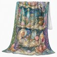 thumbnail image 2 of Magical Undersea Treasure Chest Pearl Seashell Underwater Scene, Mystical Fantasy Scene, Warm Flannel Blanket for Living Room and Bedroom, Art Lovers Housewarming Gift, Fantasy Home Decor, 2 of 9
