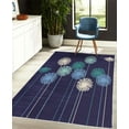 thumbnail image 4 of Dandelion Decorative Rug, Abstract Wildflower Silhouettes Botanical Inspirations Meadow in Summer Season, Quality Carpet for Bedroom Dorm and Living Room, 6 Sizes, Dark Purple, by Ambesonne, 4 of 4