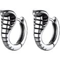 thumbnail image 1 of Pendientes de aro de serpiente de acero inoxidable/chapado en oro/negro para mujer, joyería gótica Punk (con caja de regalo) TUNC Sencillez, 1 of 5