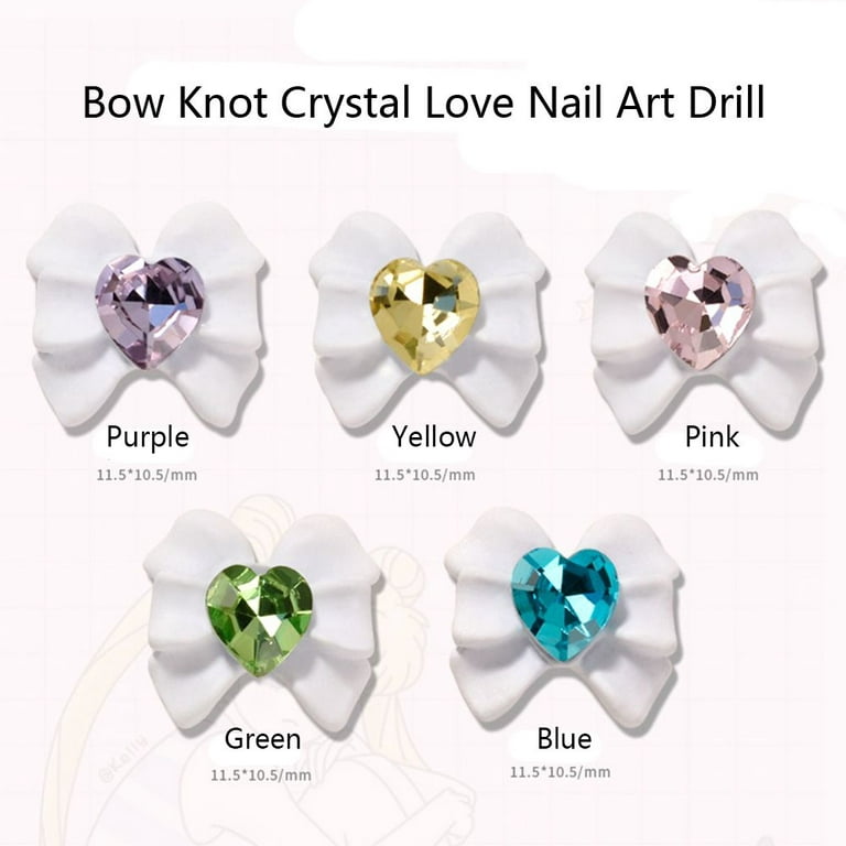 Bear Nail Art Charms, 3D Cute Gummy Bear Nail Charms for Acrylic Nails  Supplies Pink Purple Blue Gold 4 Color Bear Nail Art Rhinestone Change  Color in