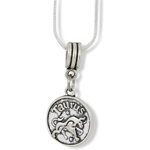 Emerald Park Jewelry Taurus Charm Snake Chain Necklace