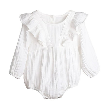

SuoKom Baby Boys Girls Bodysuit Infants Pure Cotton Coverall Toddler Kids Baby Girls Cute Jumpsuit Long Sleeve Bodysuit Romper Baby Clothes Essentials (0-24 Months)