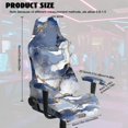 thumbnail image 2 of Jiueut White Blue Golden Marble Print Gaming Chair Cover with Armrest Cover, Wear Resistant Washable Computer Chair Slipcover 4 PCS Breathable Reclining Chair Protectors for Home Gaming, 2 of 7