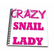 3dRose Crazy Snail Lady - Mini Notepad, 4 by 4-inch