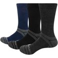 thumbnail image 1 of Men's 3 Pairs/Pack Performance Moisture Wicking Cushioned Crew Athletic Walking Hiking Socks, 1 of 7