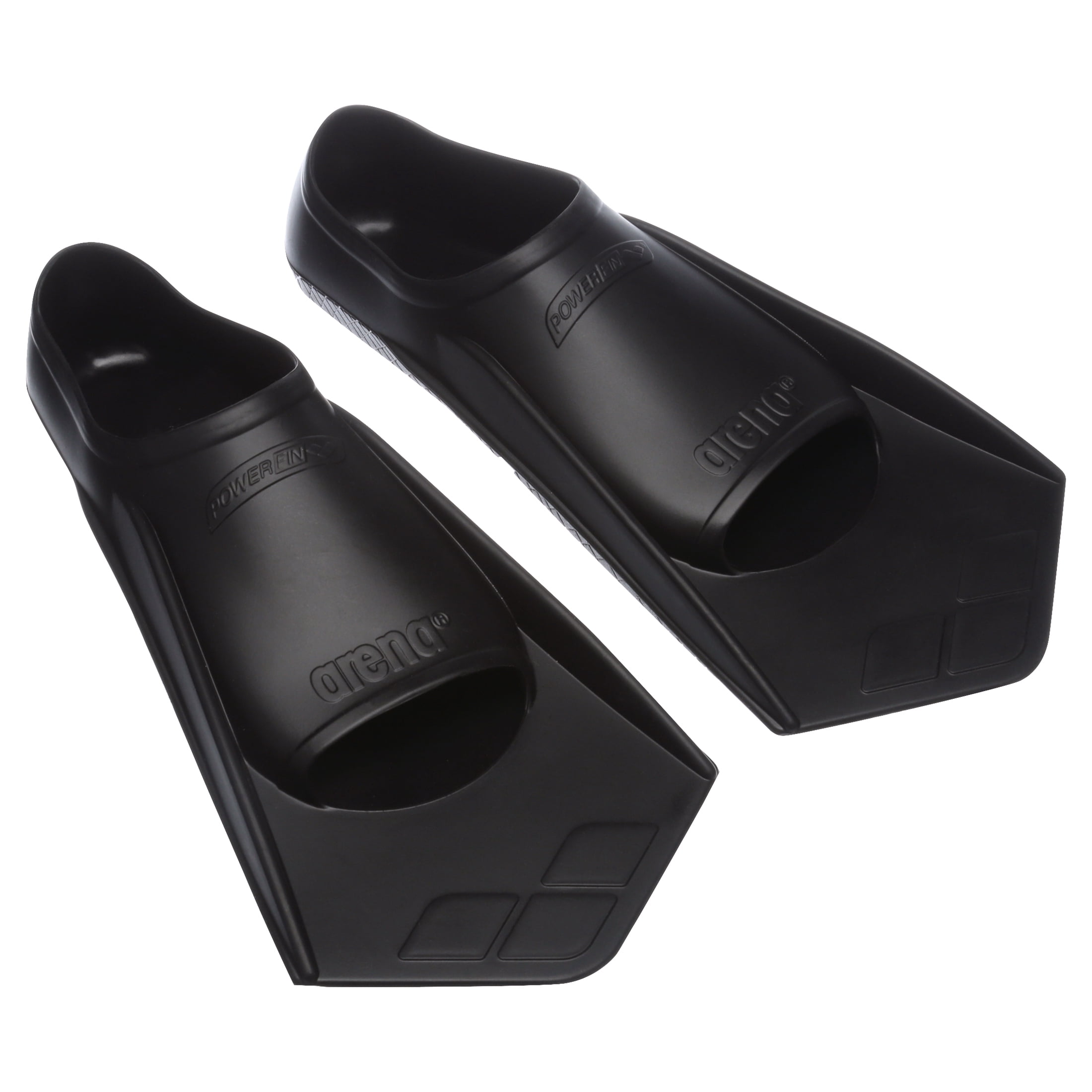 Arena POWERFIN Swim Fins in Black-Silver, Size 4