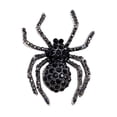 thumbnail image 1 of Flmtop Vintage Women Rhinestone Inlaid Spider Brooch Pin Bag Badge Lapel Jewelry Gift, 1 of 9