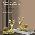thumbnail image 6 of Aunavey Christmas Deer Candle Holder, Reindeer Resin Candlestick, 6 of 8
