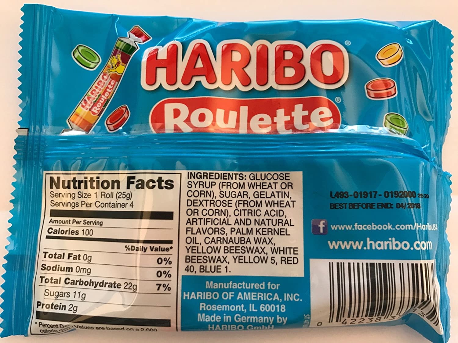 Haribo Roulette Counter Display 2/$1.00 72 ct. - Product Details